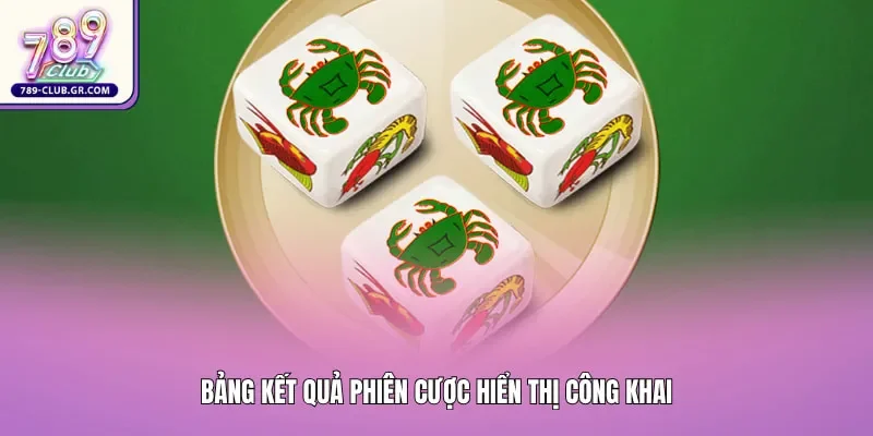 Bảng kết quả phiên cược hiển thị công khai đảm bảo tính minh bạch tuyệt đối